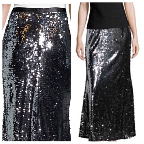 CARMEN MARC VALVO MAXI FULL SEQUINED  SKIRT MAXI - Picture 2 of 2